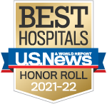 Best Hospitals - US News & World Report Honor Roll 2021-2022 badge