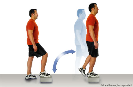 Picture of how to do step-up exercise